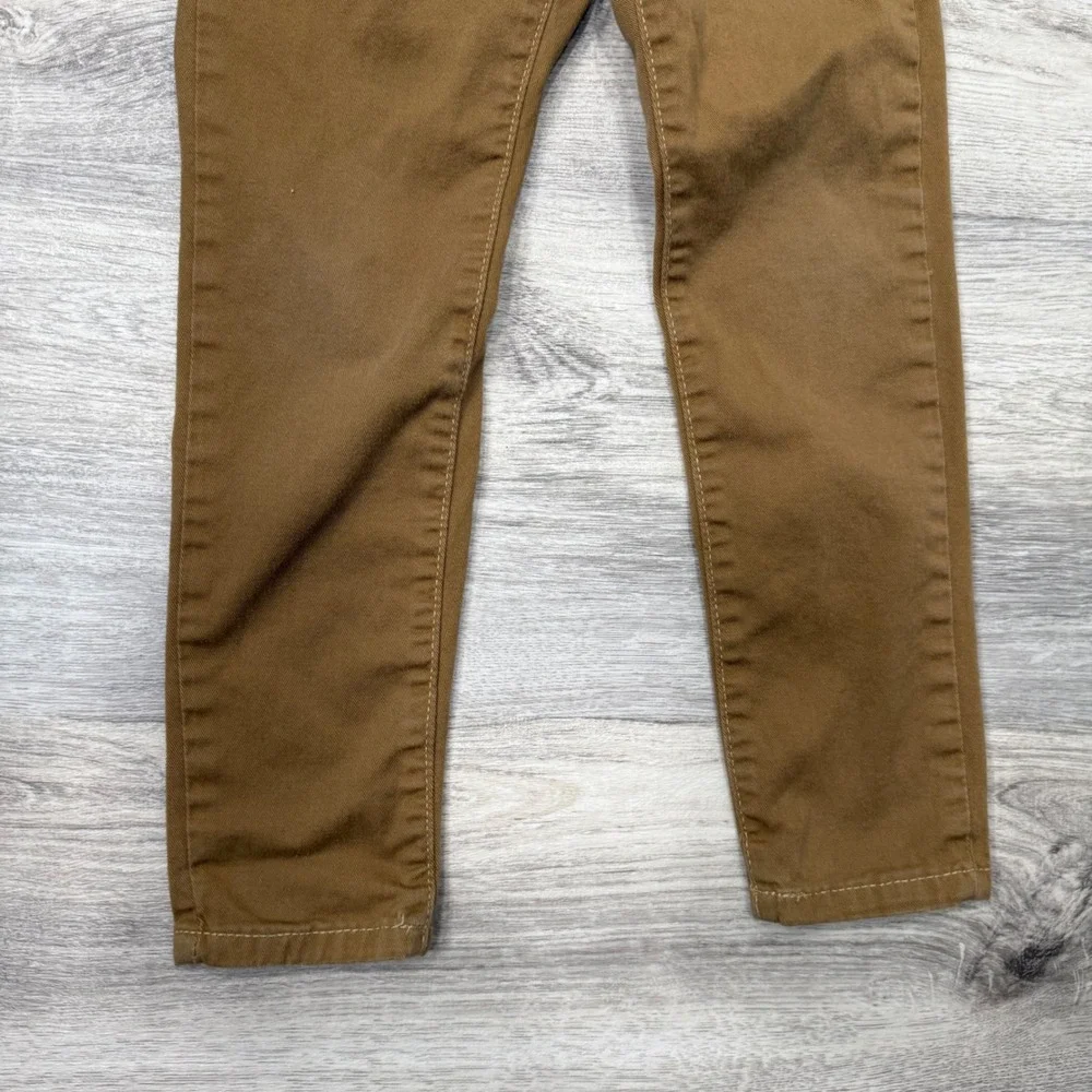 Gap Kids Stretch Slim Brown Khaki Pants Boys Girls‎ Size XS 4 5